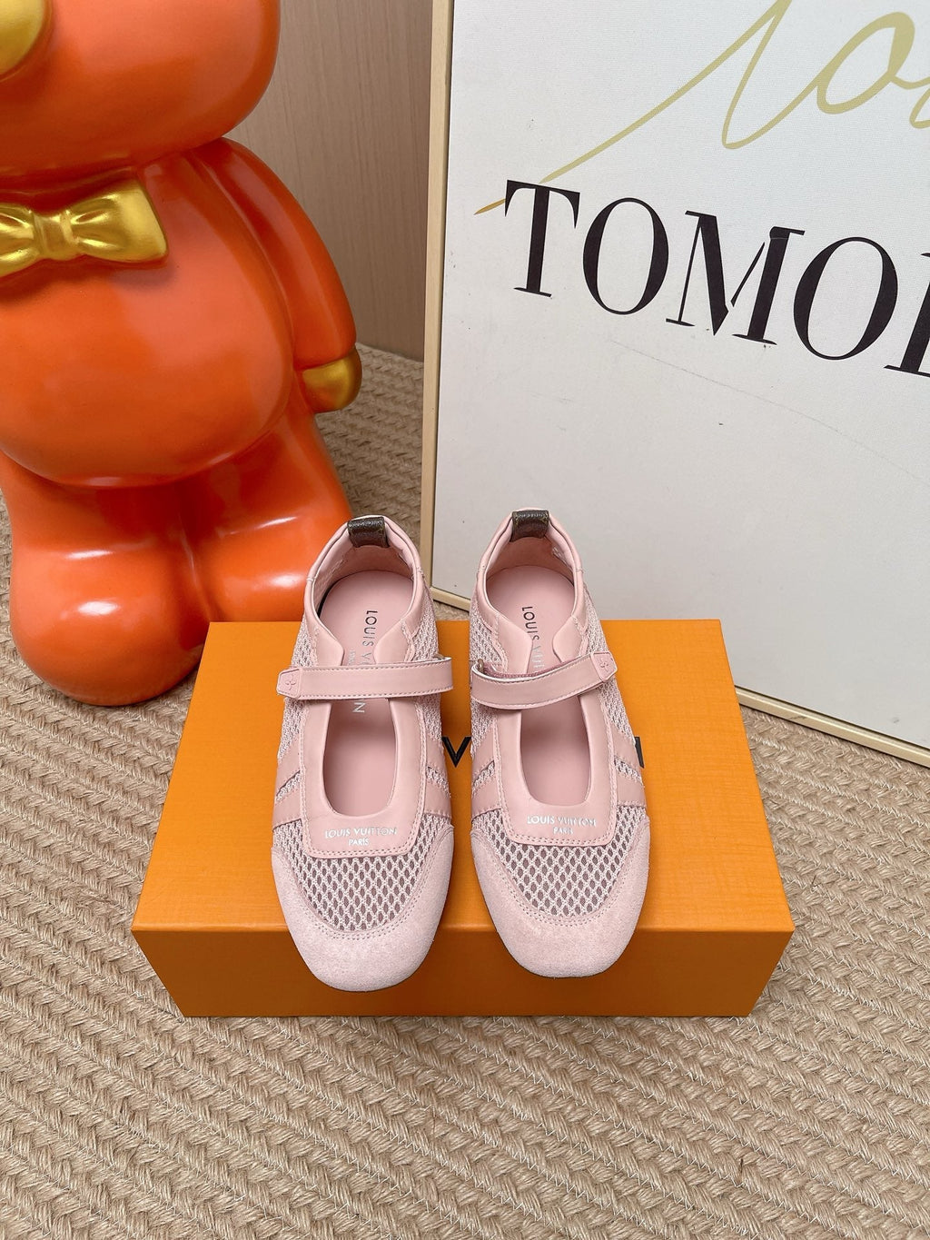 LV Sneakerina Mary Jane Light Pink Suede Mesh 854279