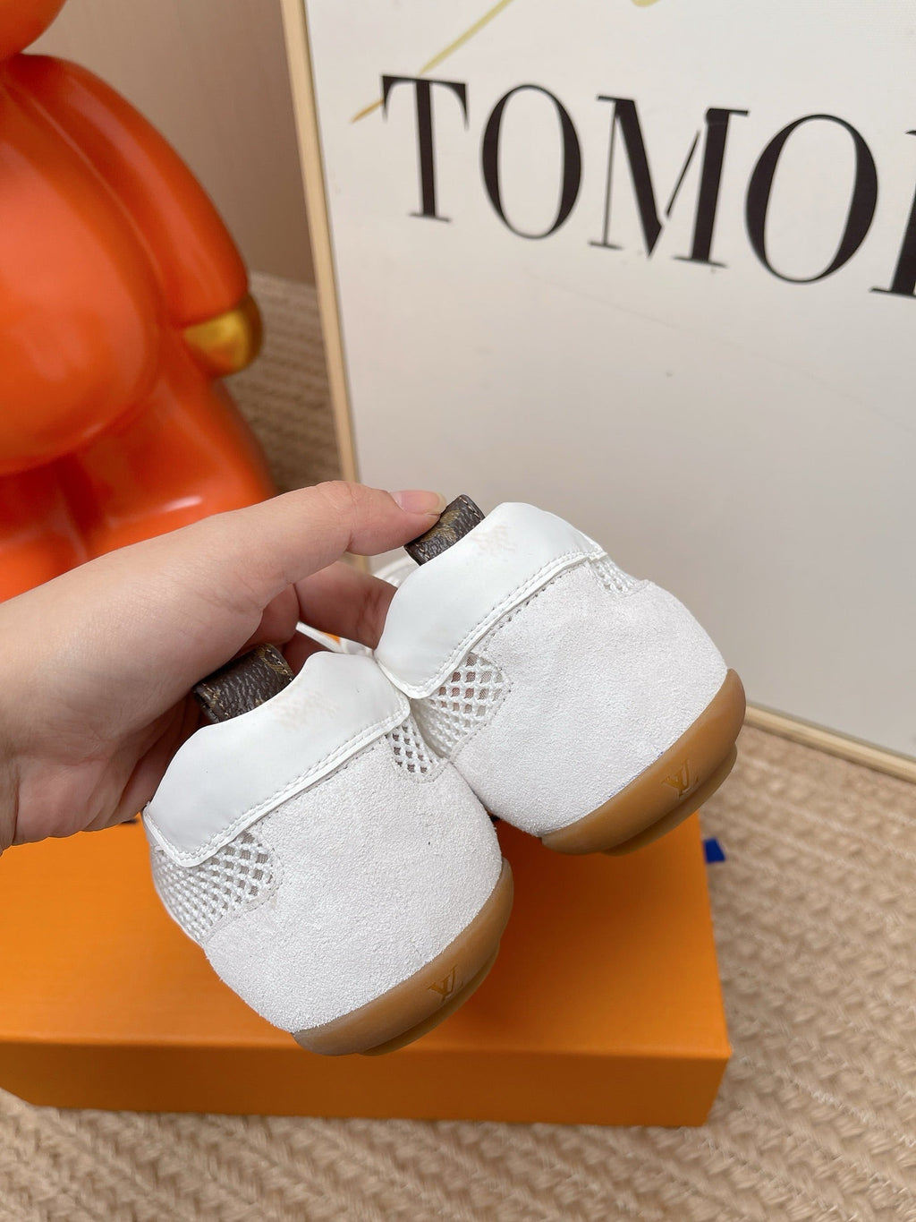 LV Sneakerina Mary Jane White Suede Mesh 854280
