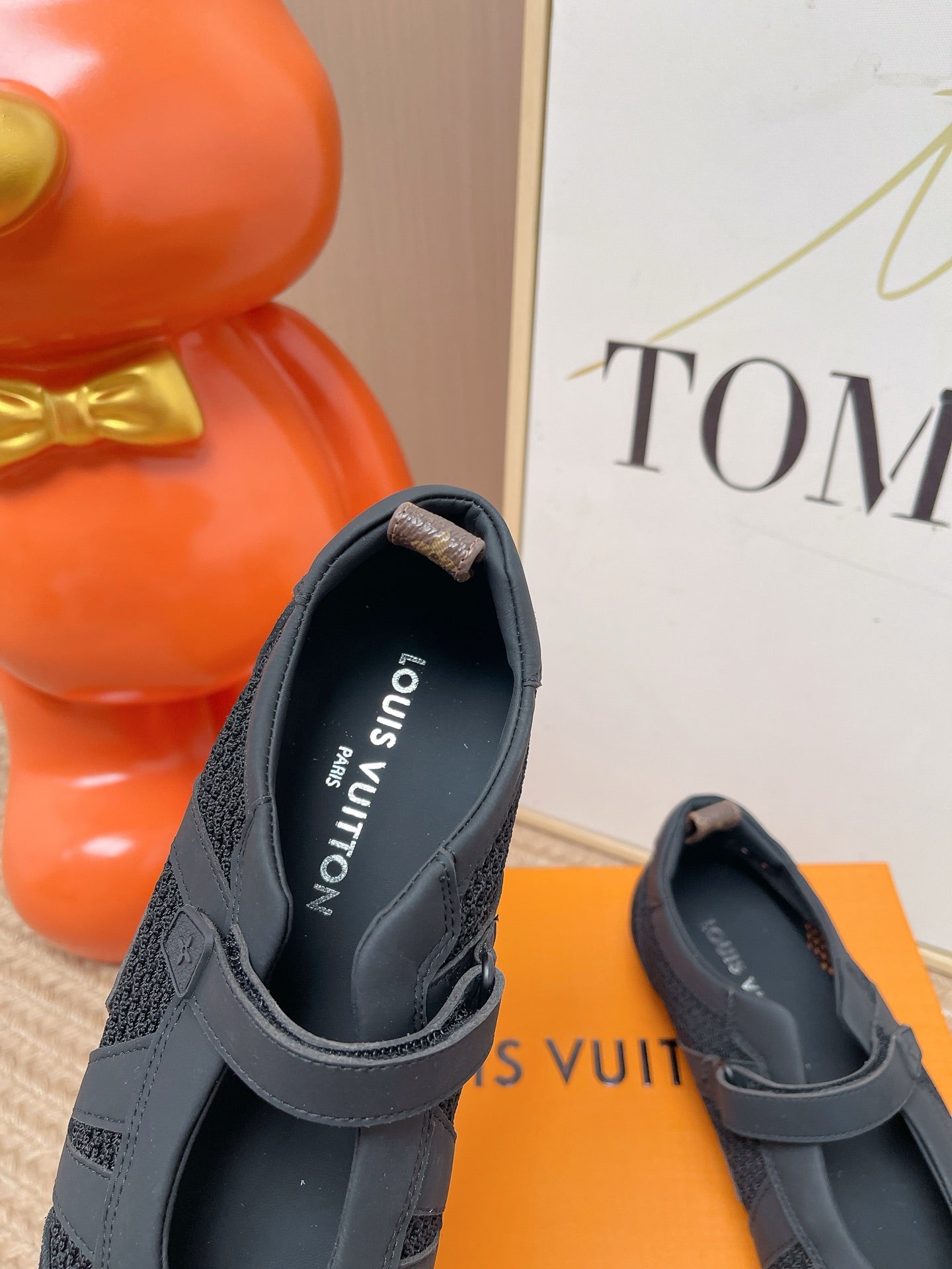 LV Sneakerina Mary Jane Black Suede Mesh 854281