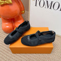 LV Sneakerina Mary Jane Black Suede Mesh 854281
