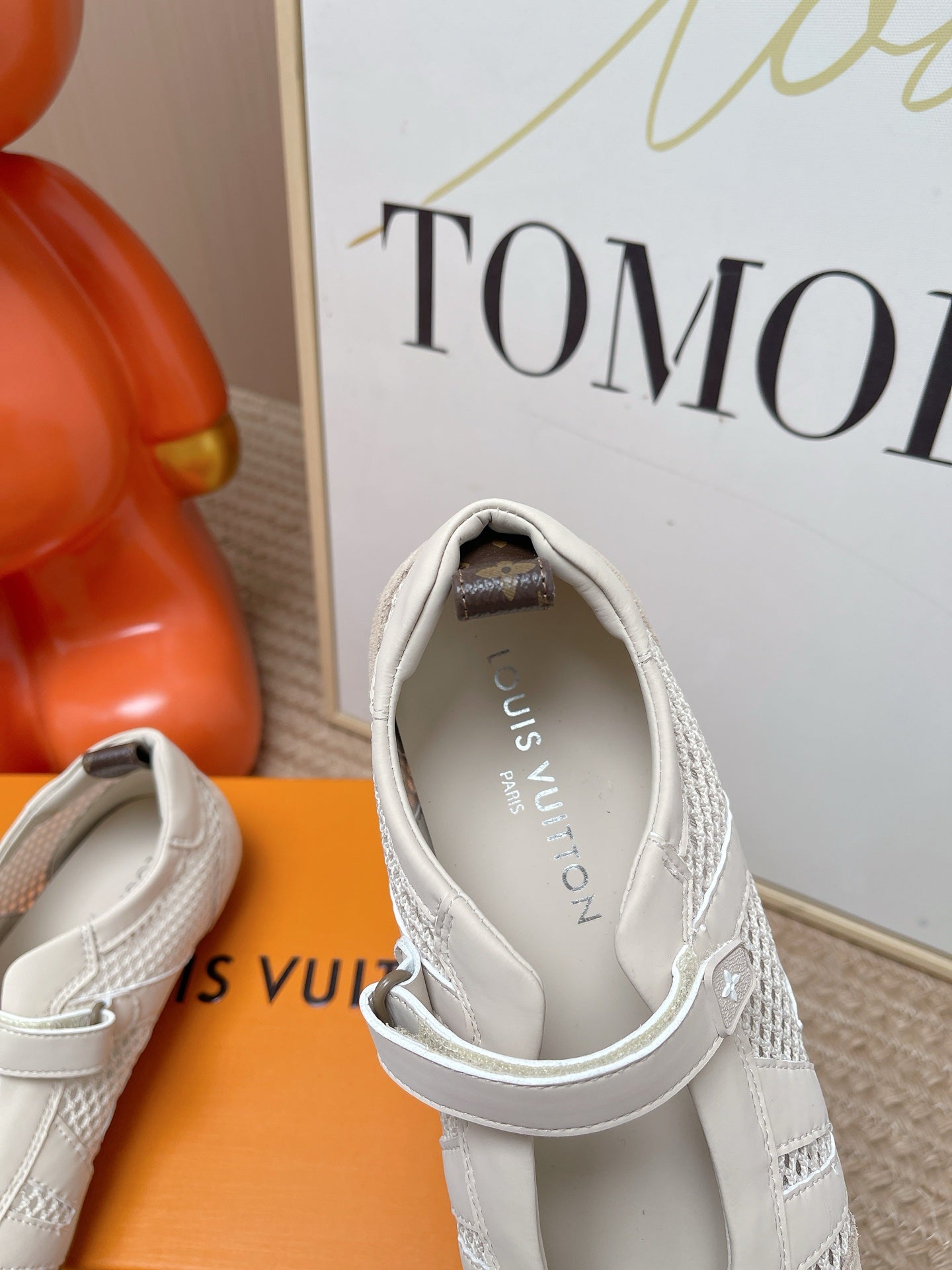 LV Sneakerina Mary Jane Cream Suede Mesh 854282