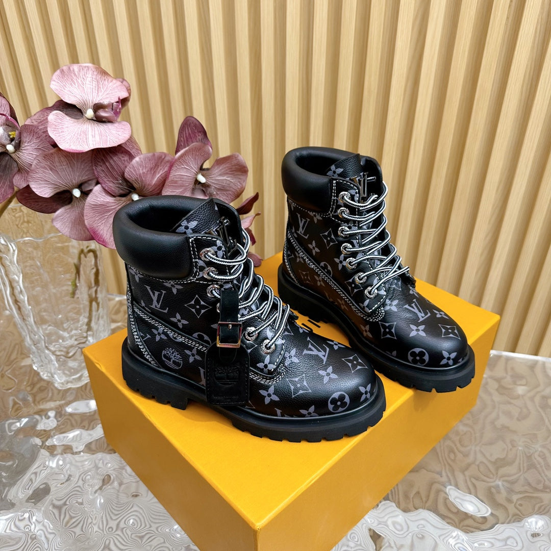 LV x Timberland 6-In High End Ankle Boot Black Monogram Calfskin