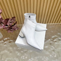 Loewe Anagram Ankle Boots 60mm White Cowhide 437034