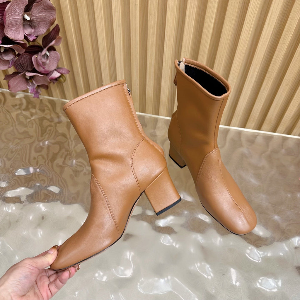 Miu Bootie Camel  Nappa Leather  498179