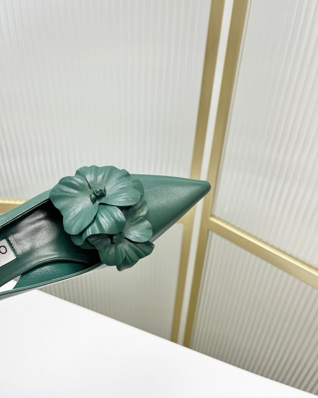 Jimmy Slingback Pumps 45mm In Dark Green Cowhide 597830