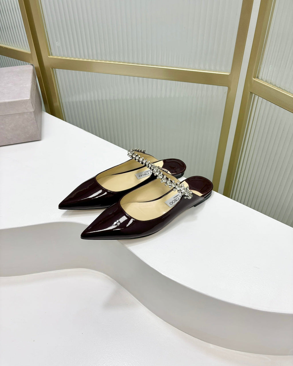 Jimmy Bing In Black Glossy Cowhide Mules 587752
