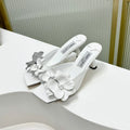 Jimmy Skye 65mm In White Cowhide Mules 597844