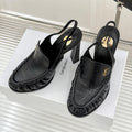 YSL 26WF Le Slingback 10.5cm Black Leather 642955