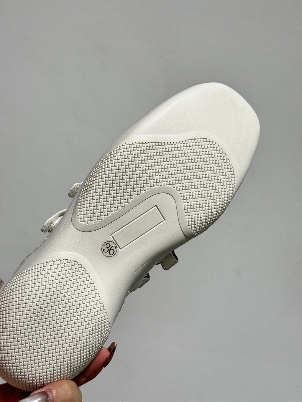 LP Double-Strap Mary Jane Flats In White Lambskin