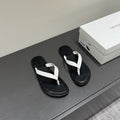The Row Thong Sandal  Black And White  Patent leather 337445