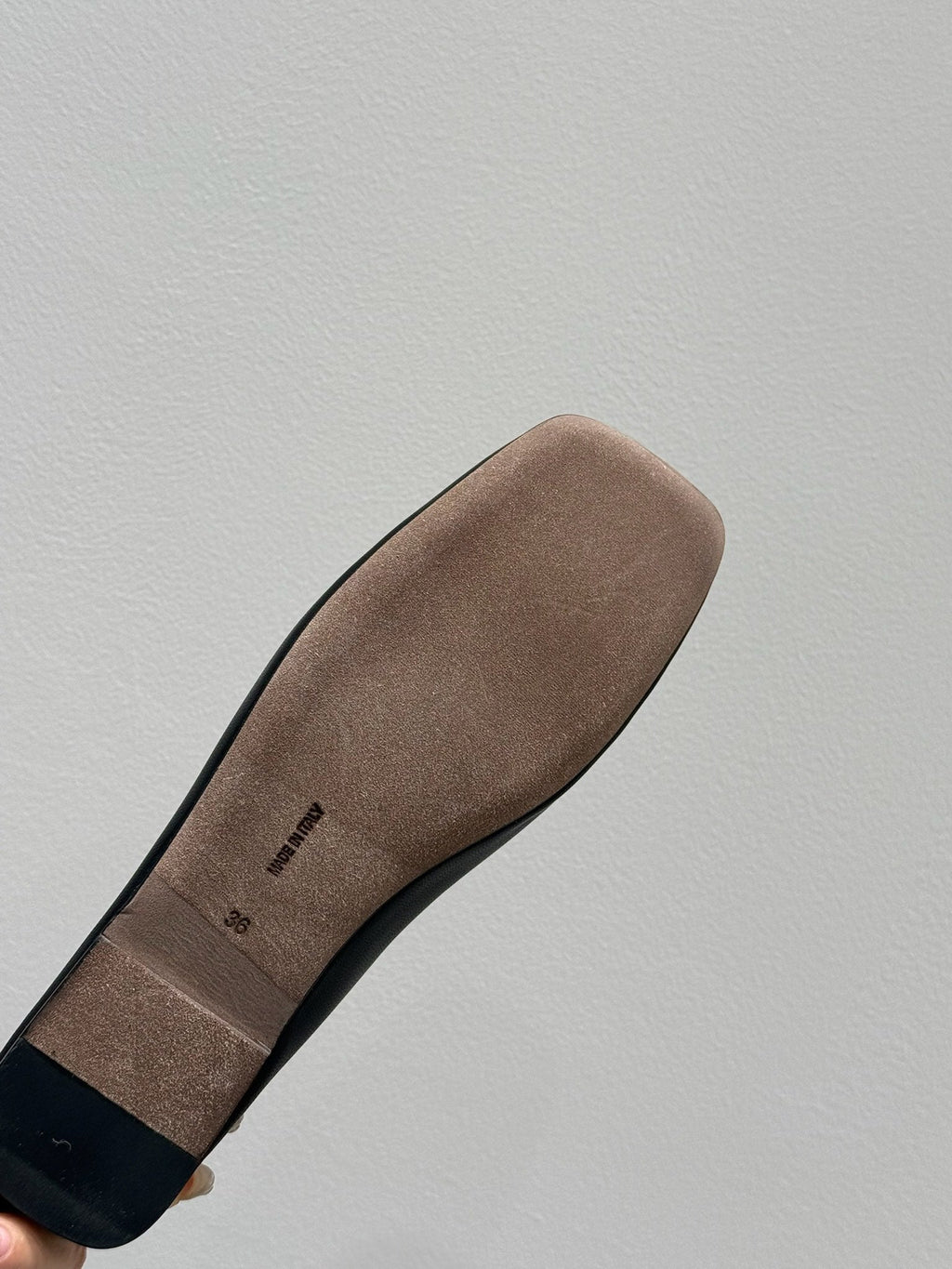 The Row Ballet Flats Black Cowhide 337513