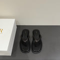 The Row Thong Sandal  Black  Sheepskin 337477
