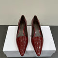The Row Viv Kitten Pumps 35mm Dar Red  Leather 337488