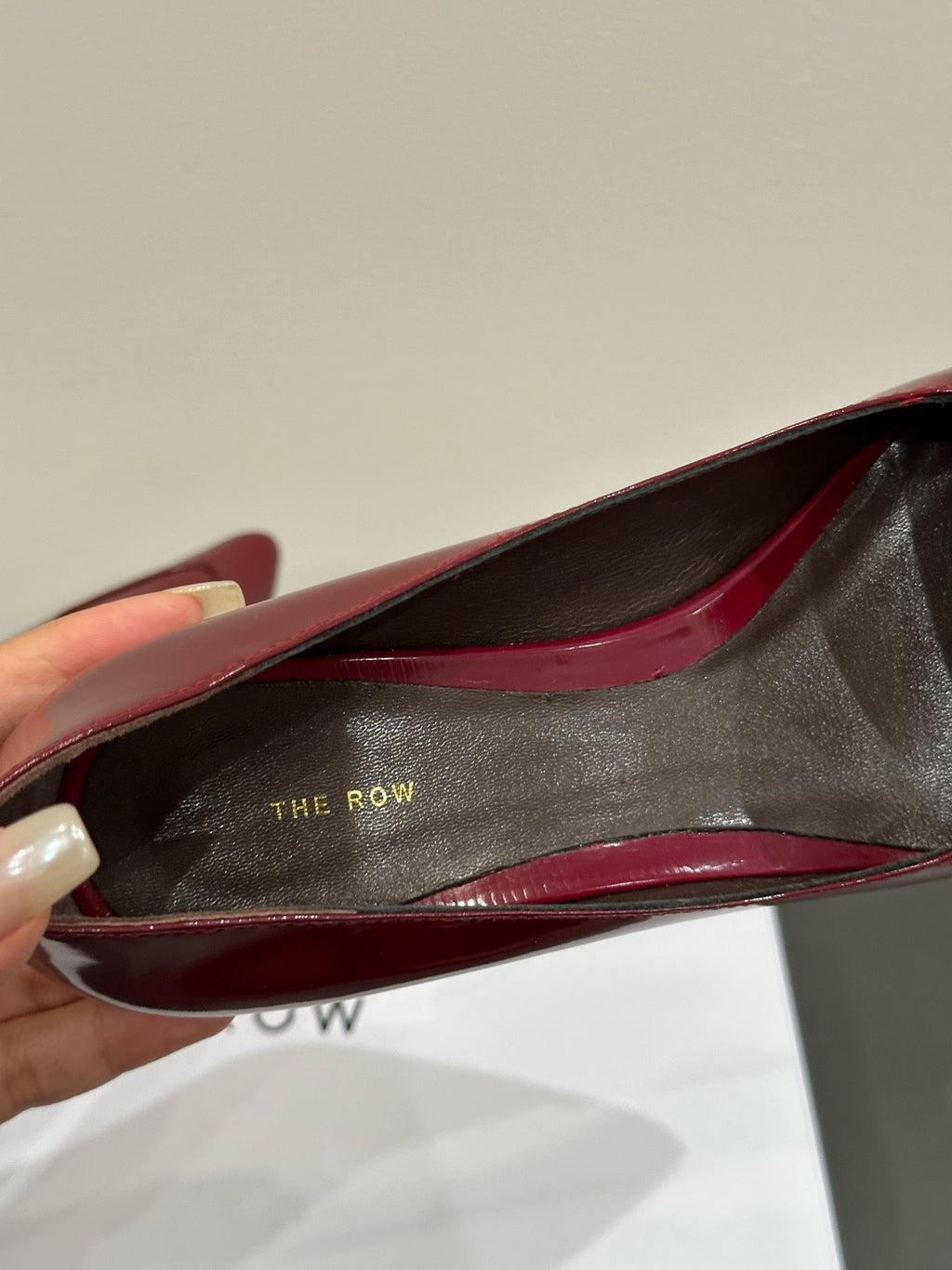 The Row Viv Kitten Pumps 35mm Dar Red  Leather 337488