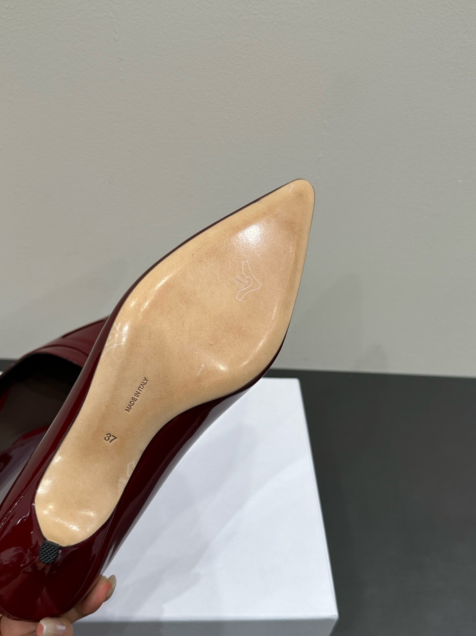 The Row Viv Kitten Pumps 35mm Dar Red  Leather 337488