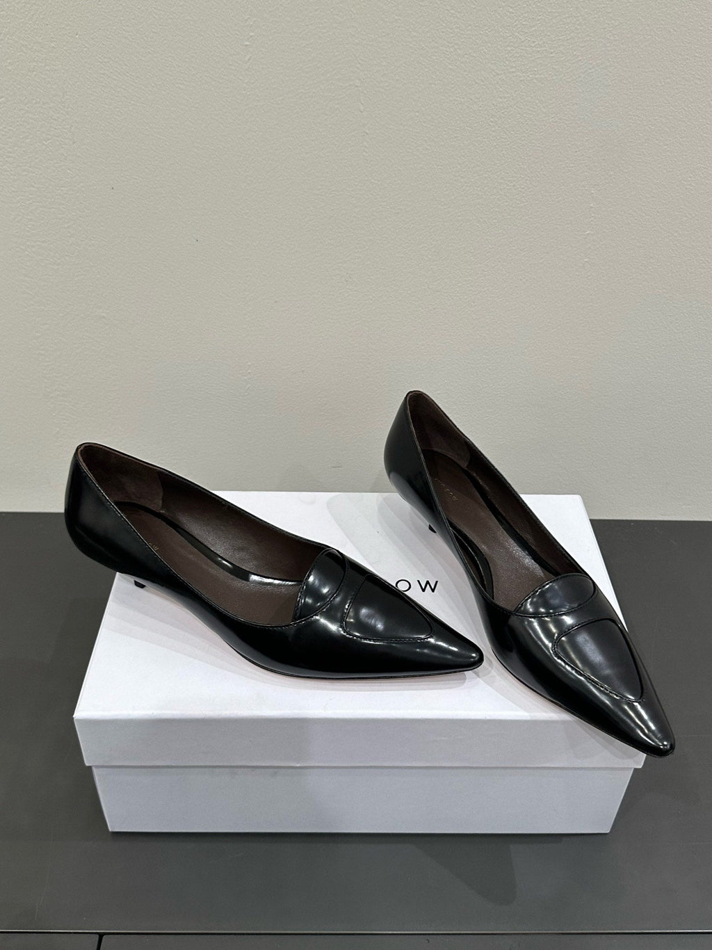 The Row Viv Kitten Pumps 35mm Black Leather 337490