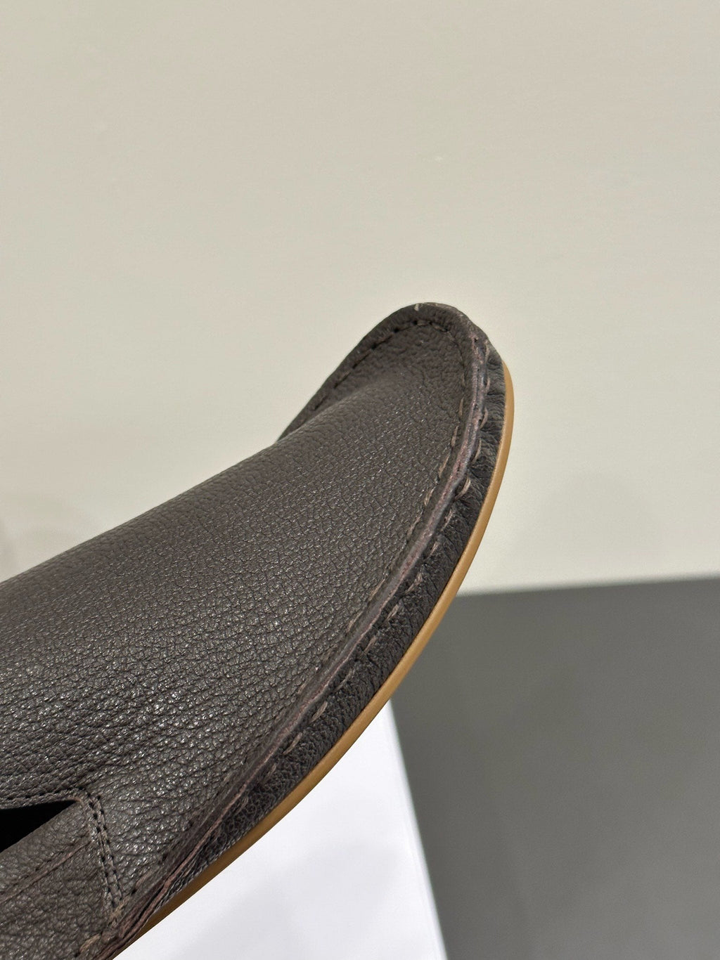 The Row Vasko Slippers Dark Brown Leather 337492
