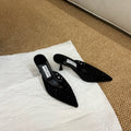 Jimmy Solar Mules 70mm Black Cowhide 420163