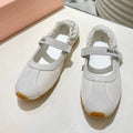 Miu Miu 2026 Ballet Flat White Suede Fabric 618680