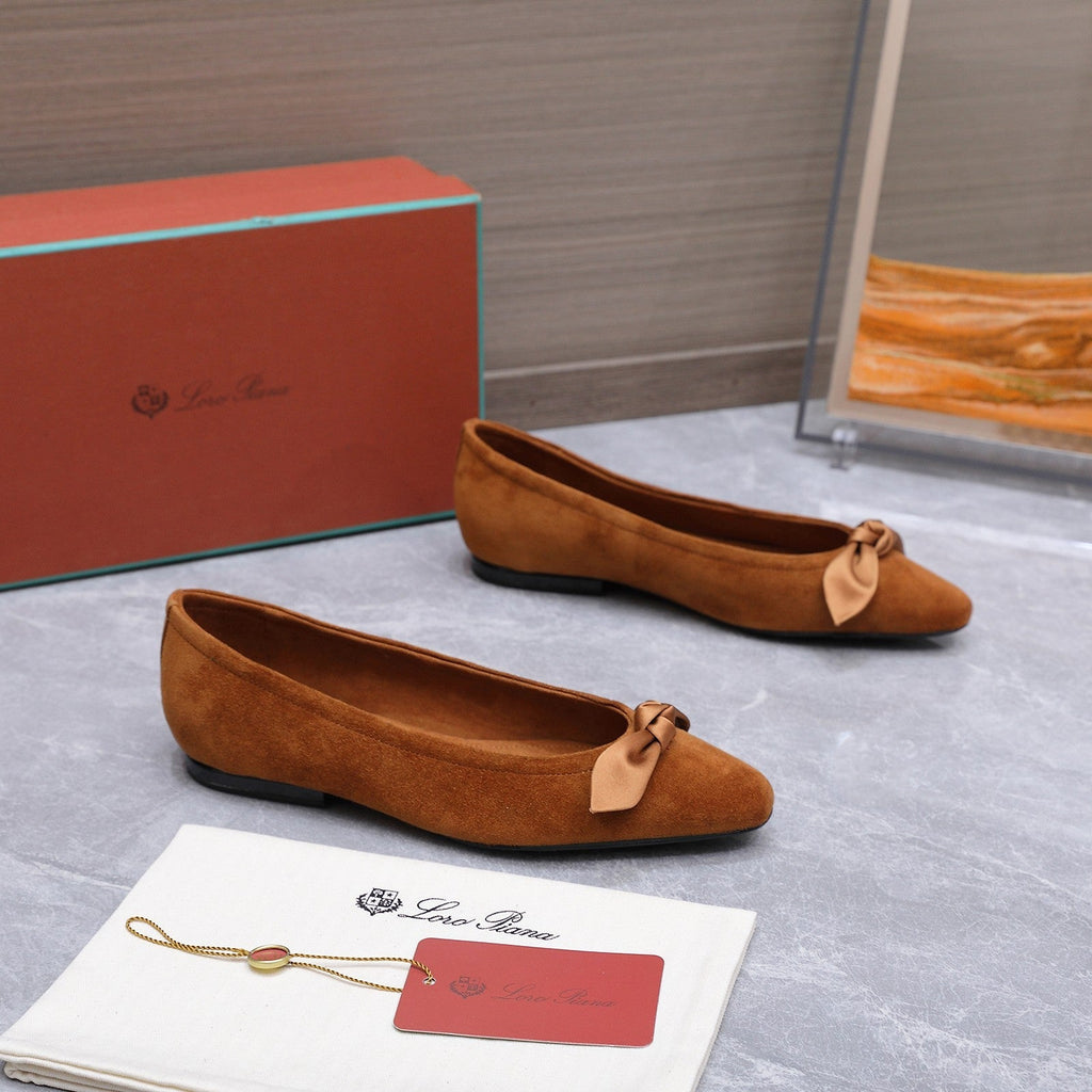 LP 26s Primula Ballet Flat Tan Brown Suede 864939