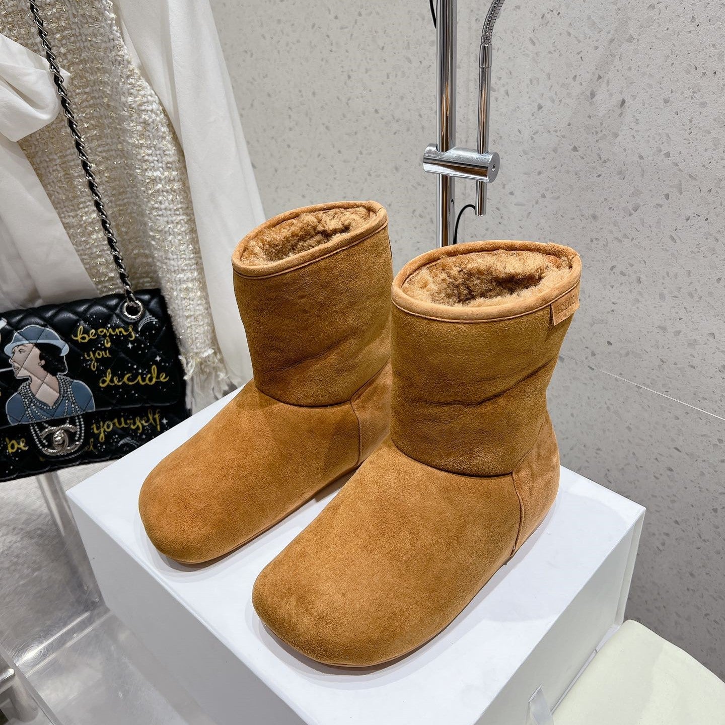 Loewe Lago Boots Brown Suede 435626