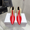 The Row Mesh Bootie 3.5cm Beige Mesh And Red Calfskin 338383