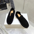 The Row Tyler Loafer Black Suede 338395