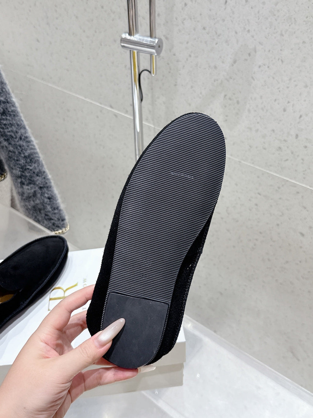 The Row Tyler Loafer Black Suede 338395