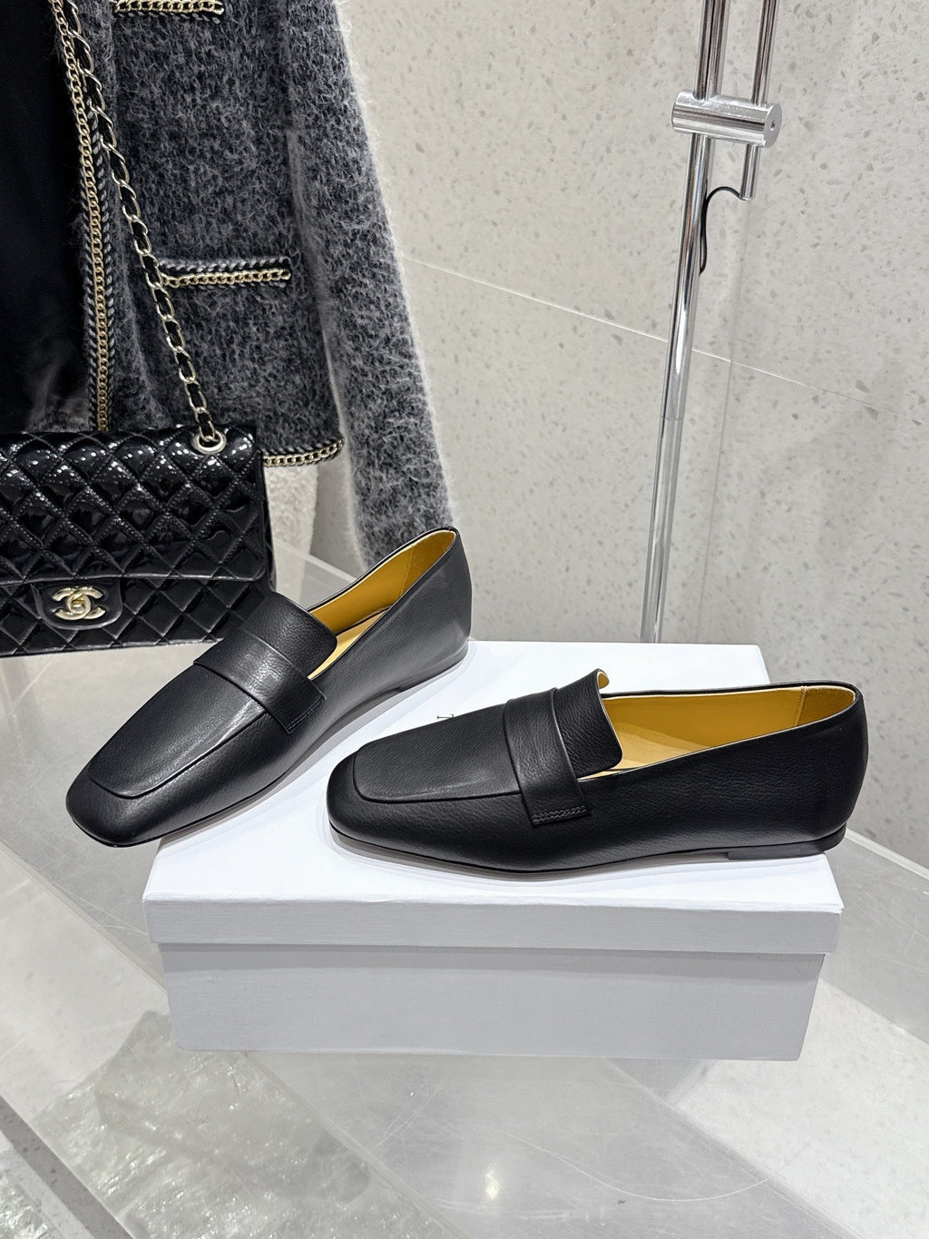 The Row Classic Loafer Black Leather 338398