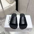 Loewe 25 flat slippers black calfskin