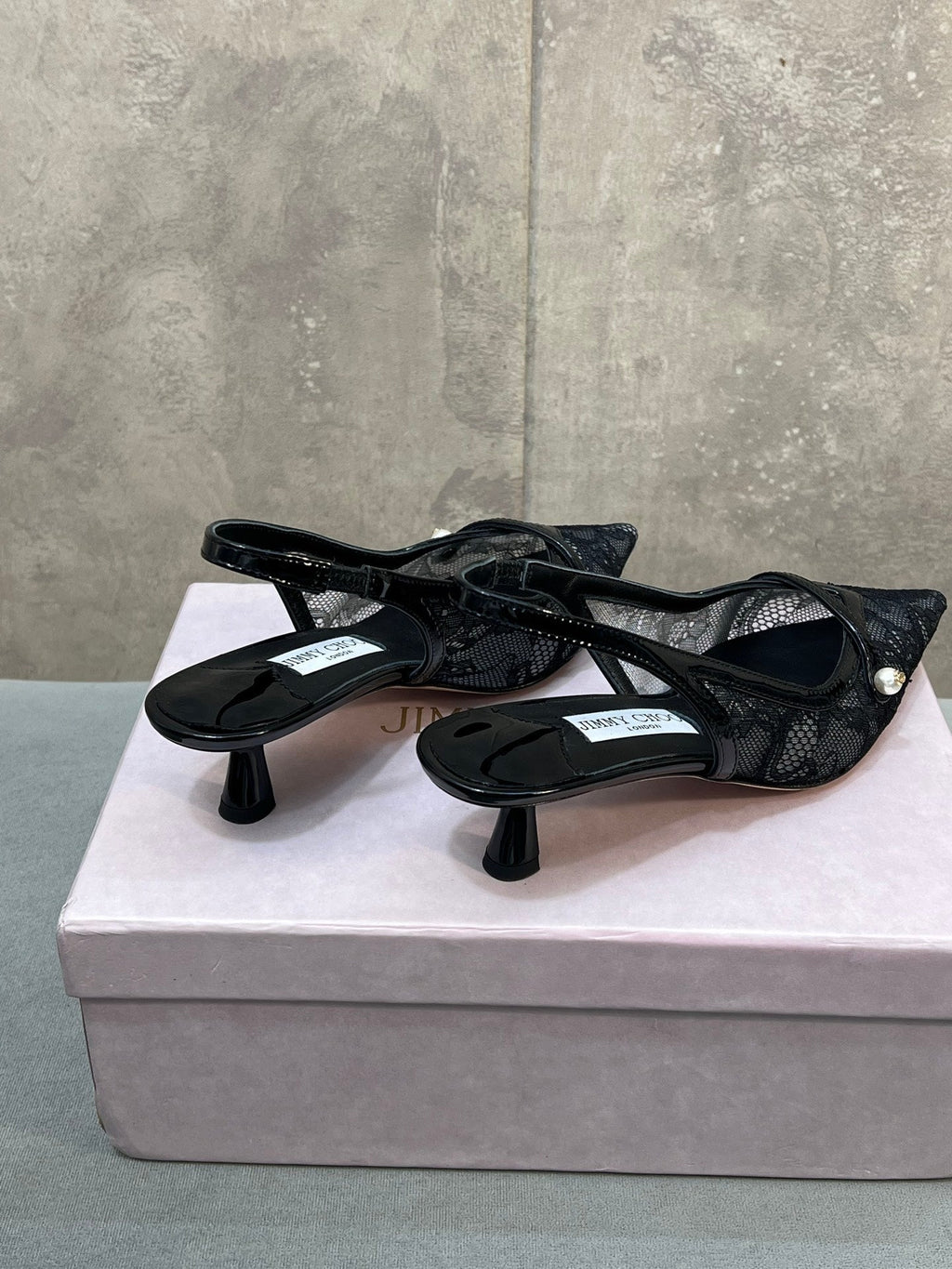 Jimmy 26 Amita Pump 45mm Black Mesh 682977