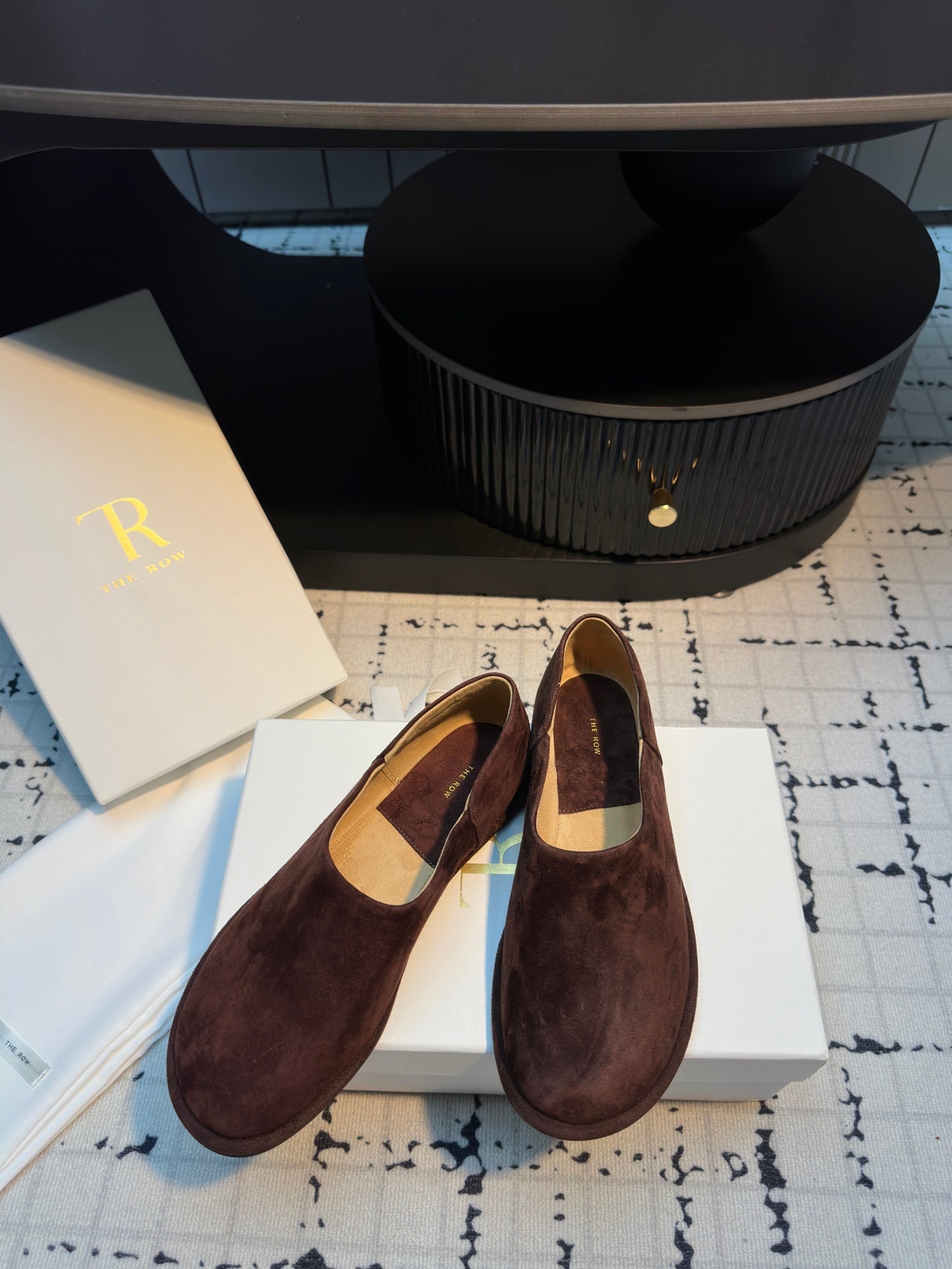 The Row Flat Loafer Dar Red  Cow Suede 334449