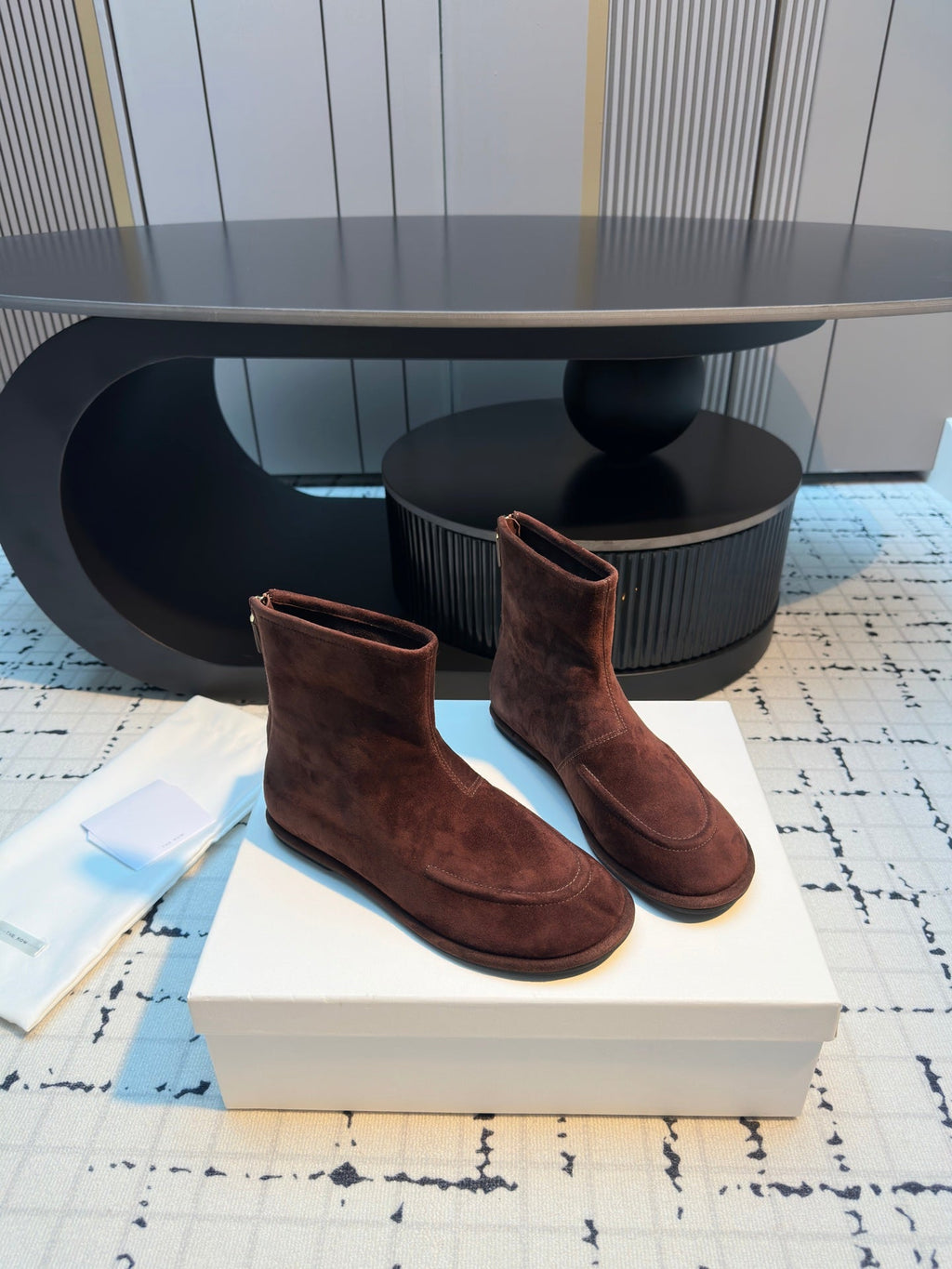 The Row Canal Ankle Boots 20mm Brown Suede429309
