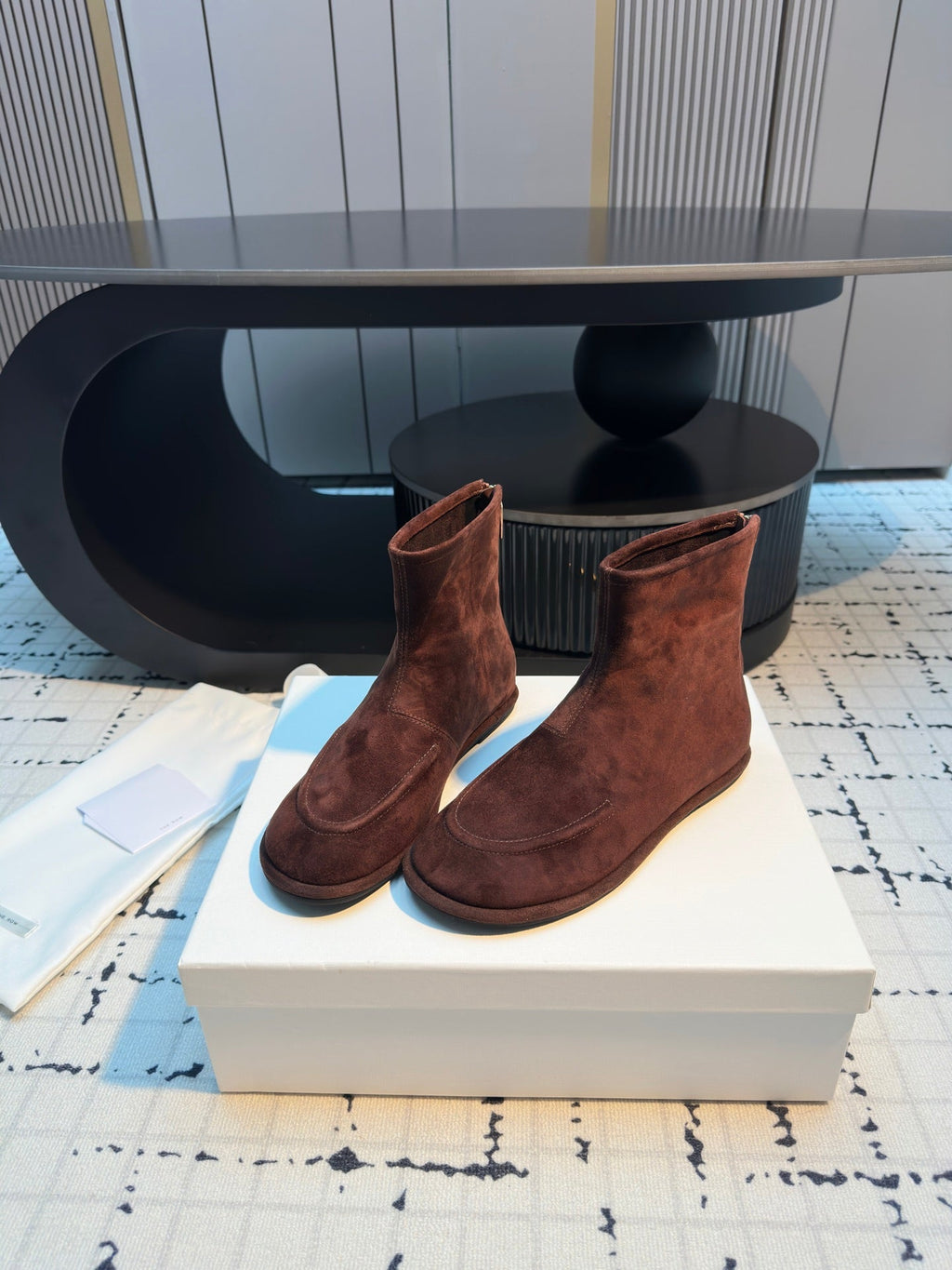 The Row Canal Ankle Boots 20mm Brown Suede429309