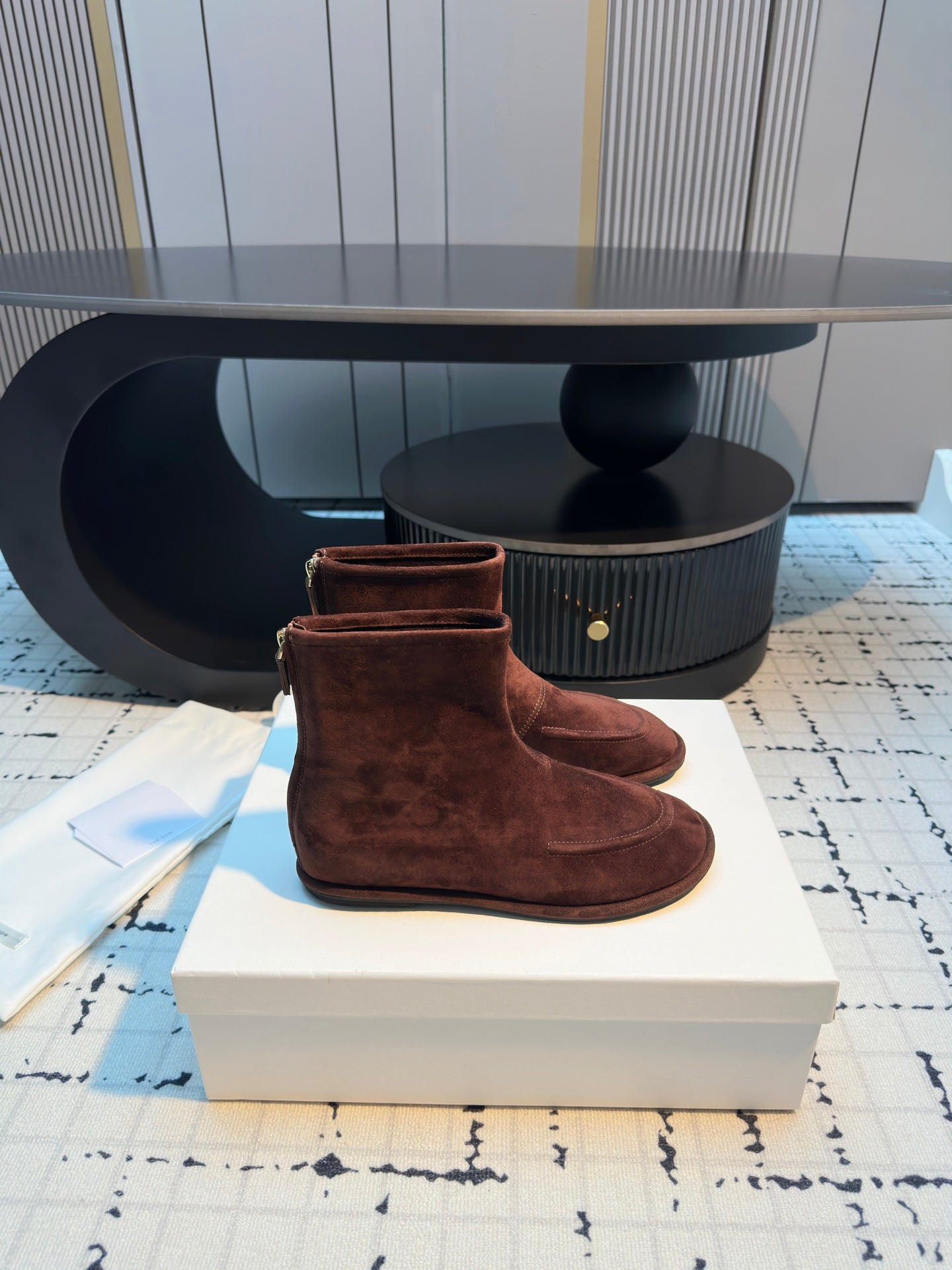 The Row Canal Ankle Boots 20mm Brown Suede429309