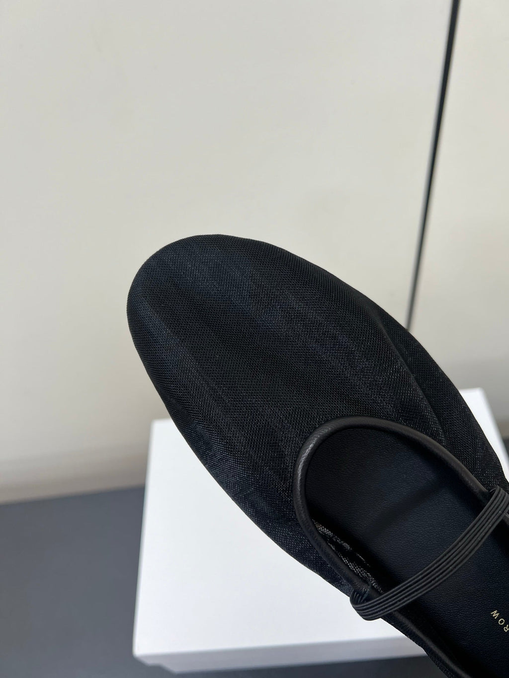 The Row Elastic Ballet Flats Black Lambskin 339990