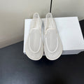 The Row Loafer White Mesh And Sheepskin 340016