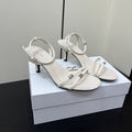 The Row Open-toe One-strap Sandals 6.5cm Ivory Cowhide 340019