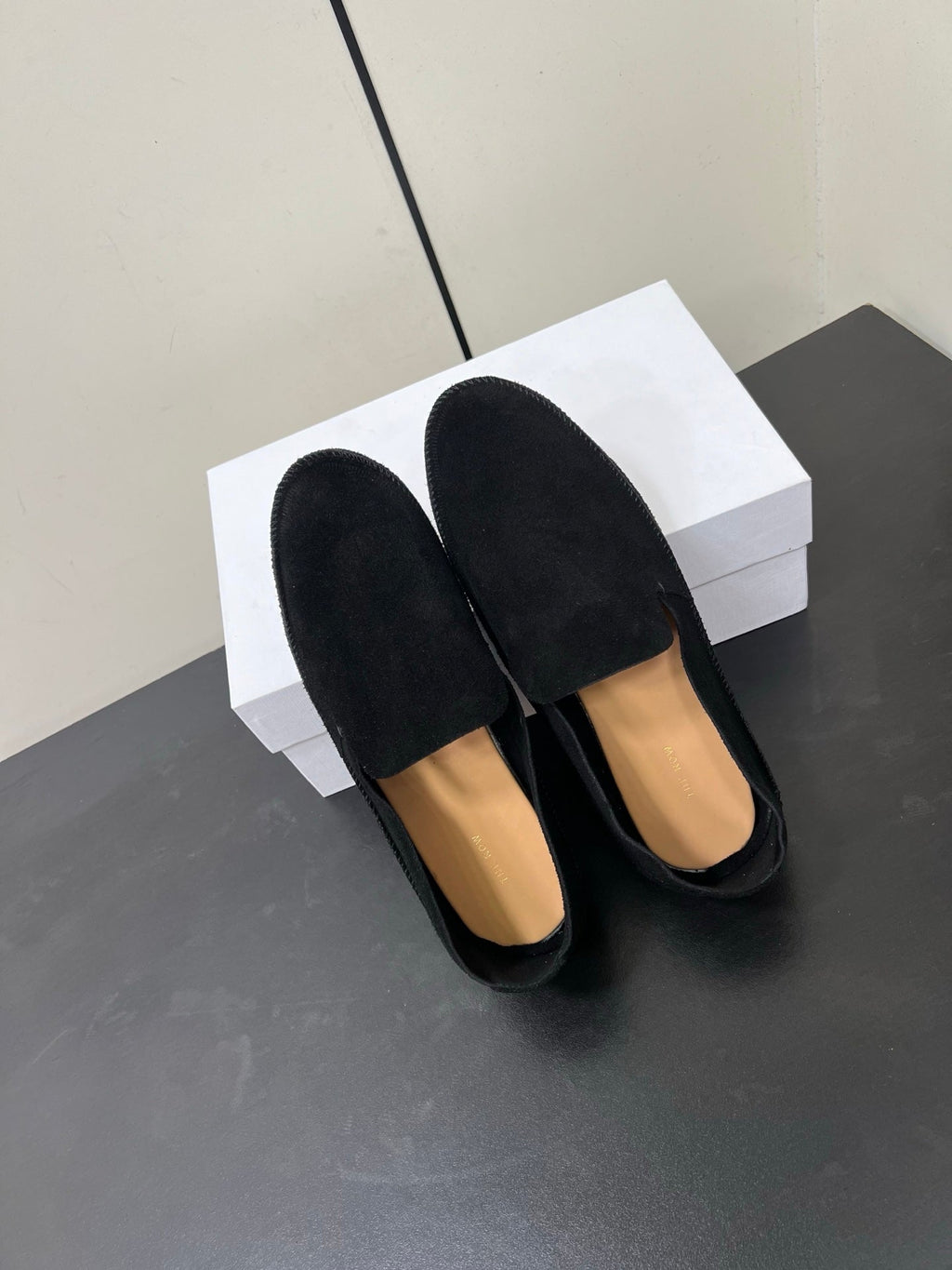 The Row Tyler Loafer Black Suede 340031