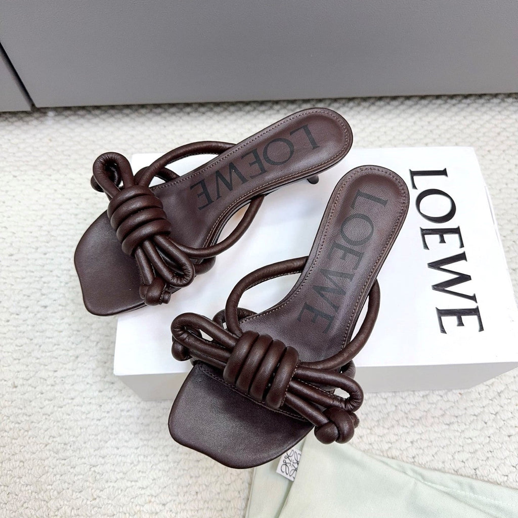 Loewe Flamenco Knot Chocolate Sheepskin 664828