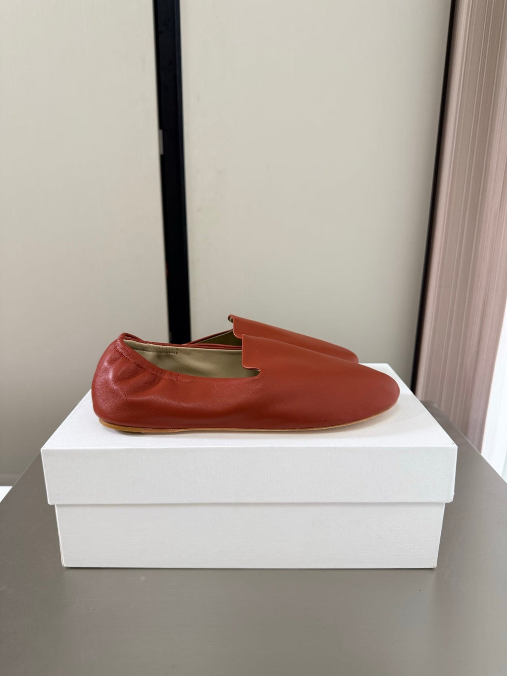 The Row Casa Ballet Flat Red Sheepskin 872475