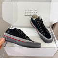 Maison Margiela Traveler Sneaker Black Grey Suede Canvas Sheeepskin 872470