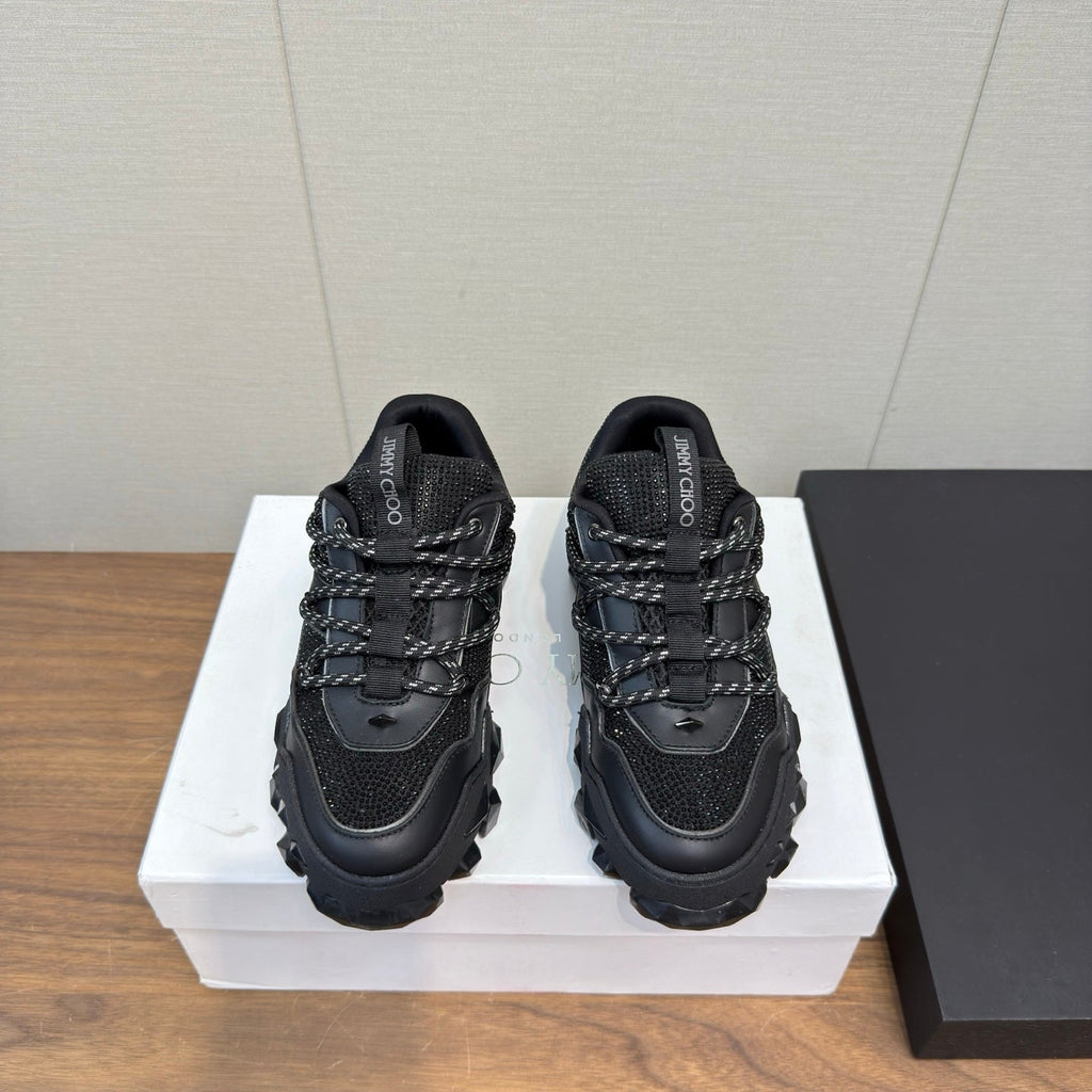 Jimmy Diamond X II/F Sneaker With Crystals Black Leather 517671