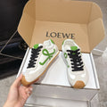 LOEW 26s Ballet Runner 2.0 Light Grey Green Suede Sheepskin 683936