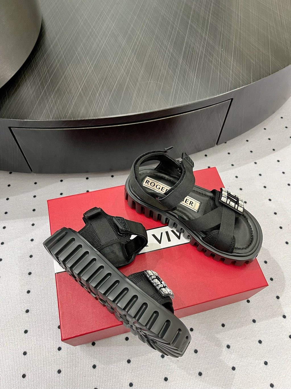 Viv Comfort Sandals Black Sheepskin 295954