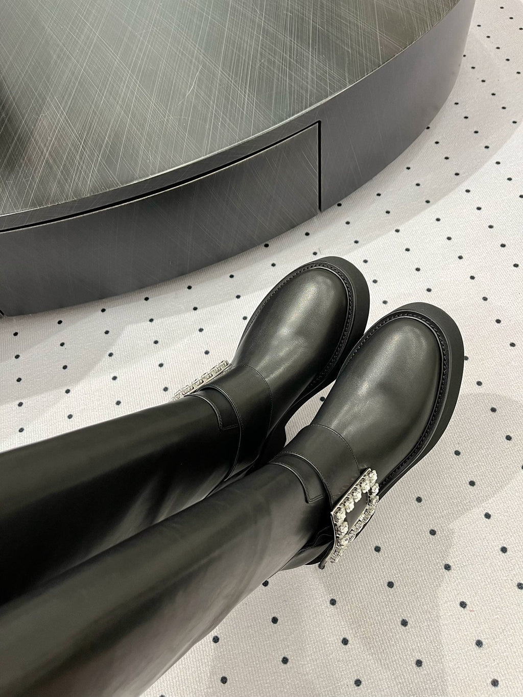 Viv Ranger Diamond Boots Black Calfskin 365207