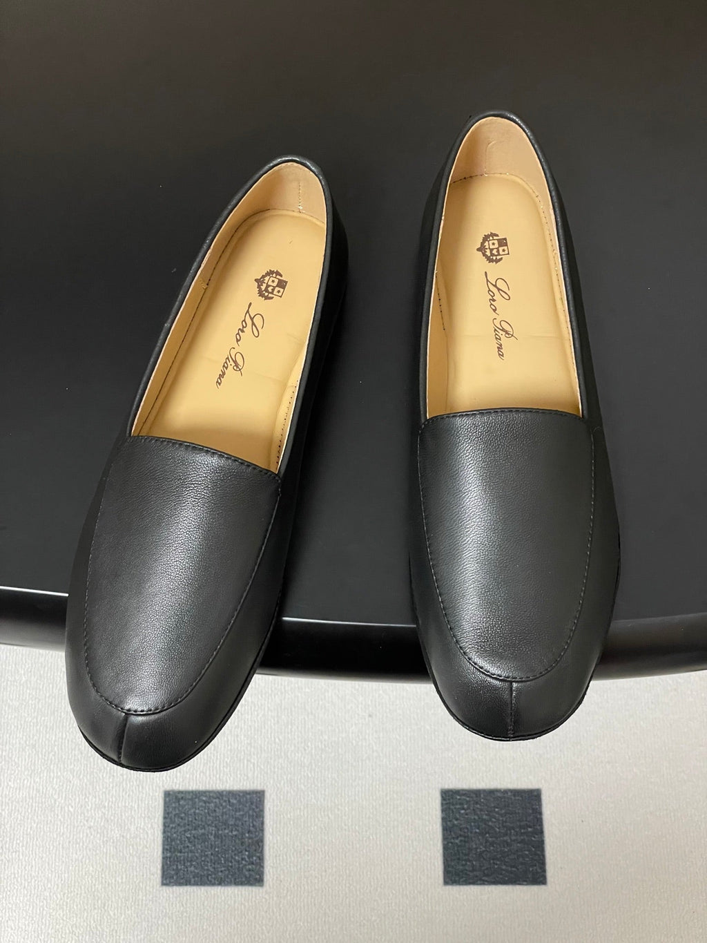 LP Anton Walk Loafers Black Sheepskin 474800