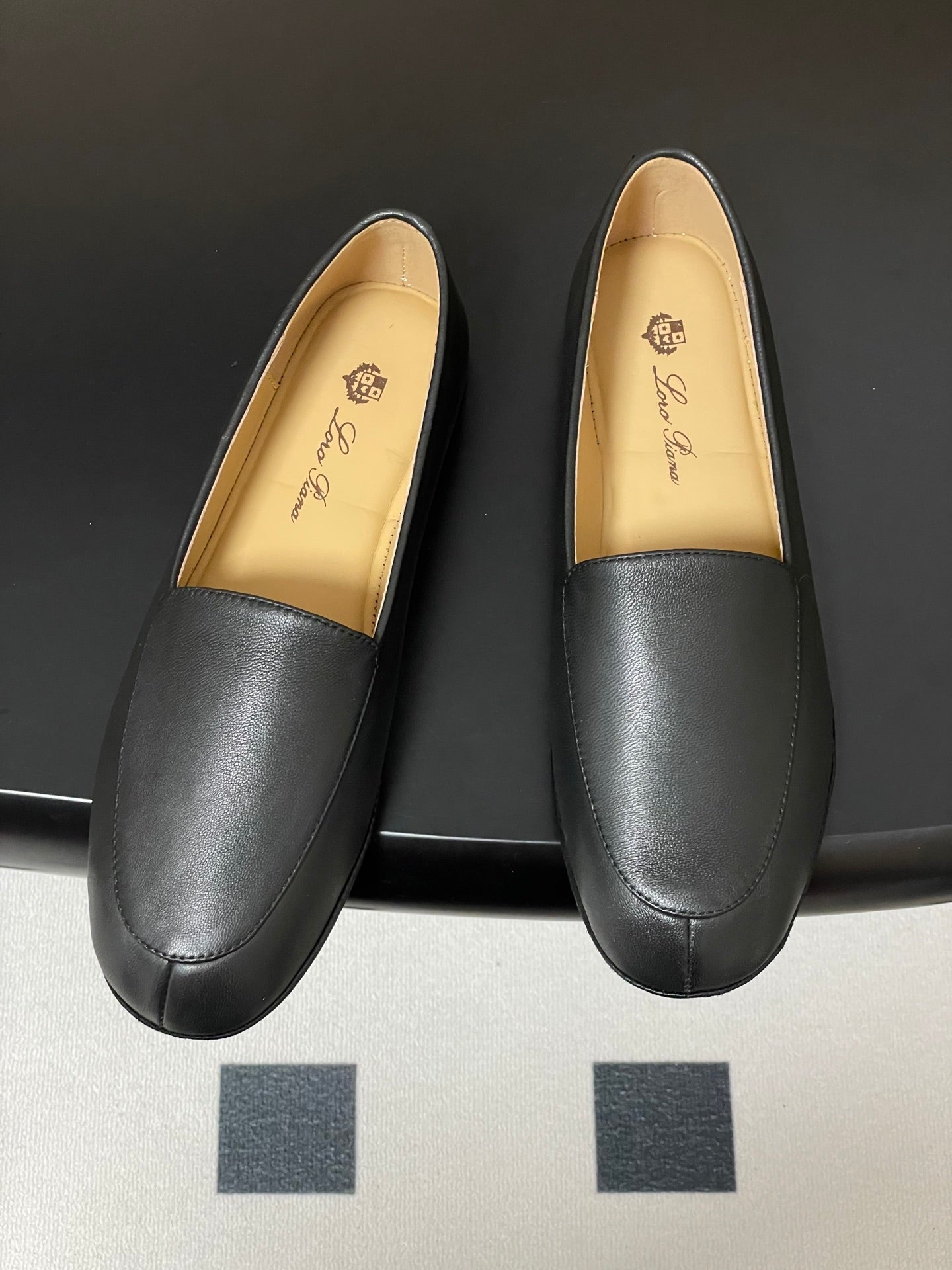 LP Anton Walk Loafers Black Sheepskin 474800