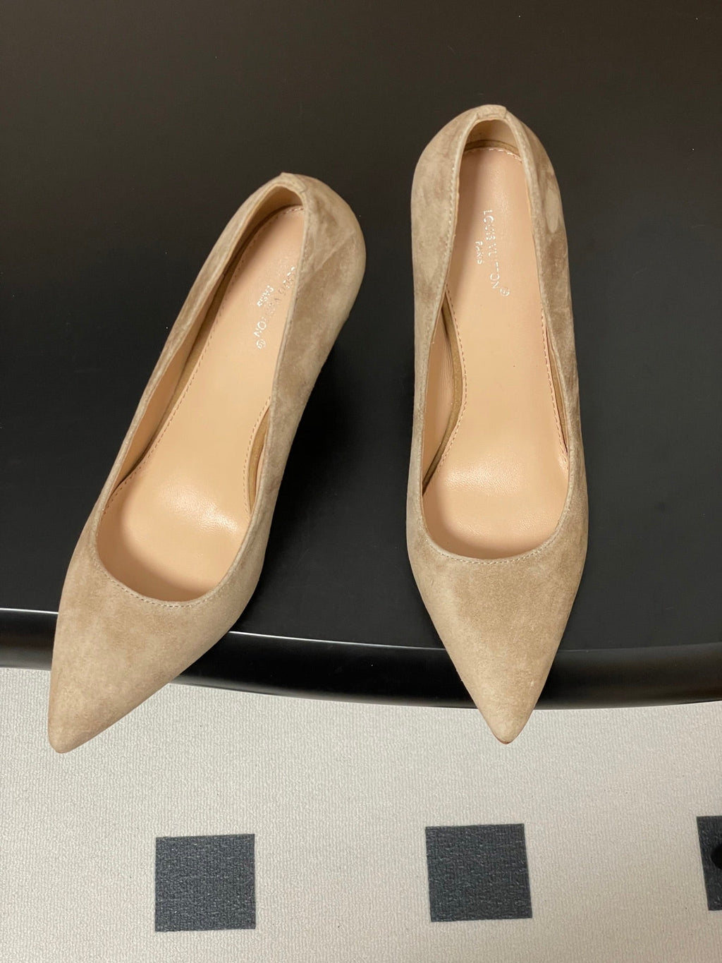 LV GALA High Heels Flats Series 85mm Beige  Suede 534539