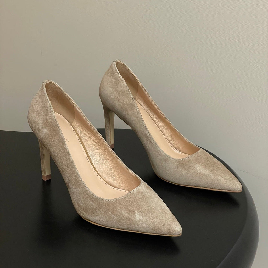 LV GALA High Heels Flats Series 85mm Beige  Suede 534539